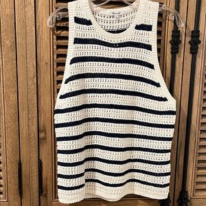 NWT Madewell open knit racer back tank